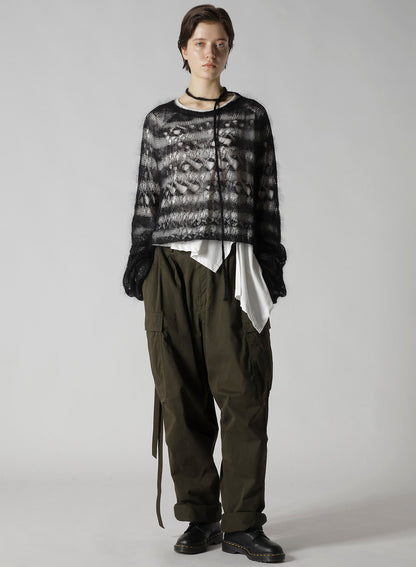 WOLE DESIGN MOHAIR KNITED SHORT PULLOVER