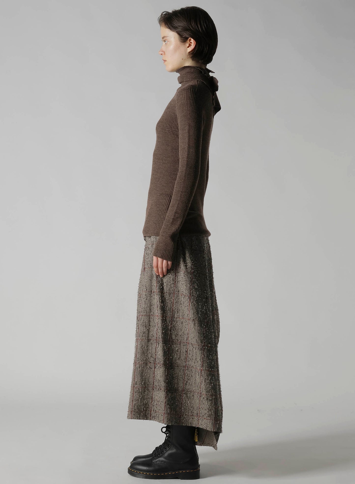 DOUBLE HIGH NECK RIB PULLOVER