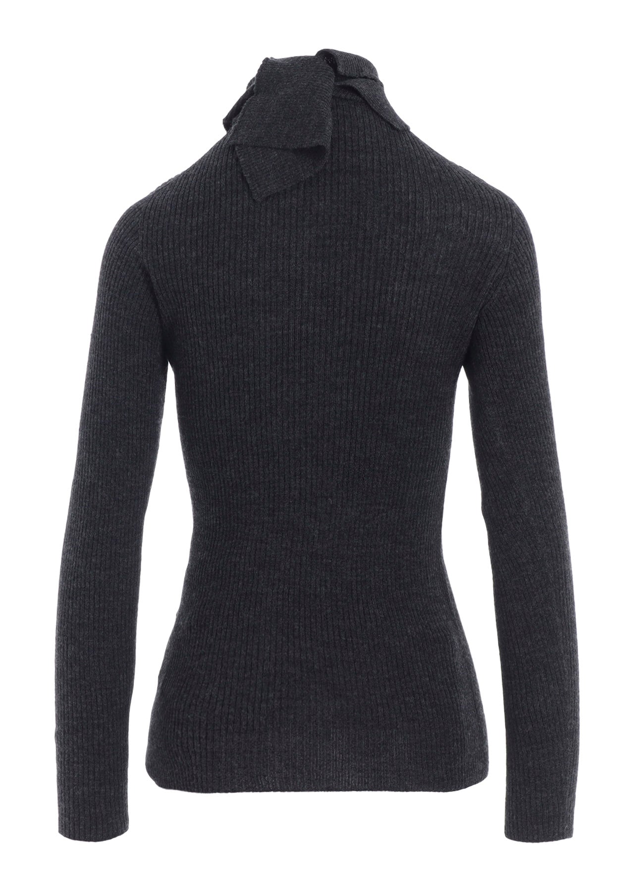DOUBLE HIGH NECK RIB PULLOVER