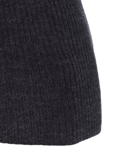DOUBLE HIGH NECK RIB PULLOVER