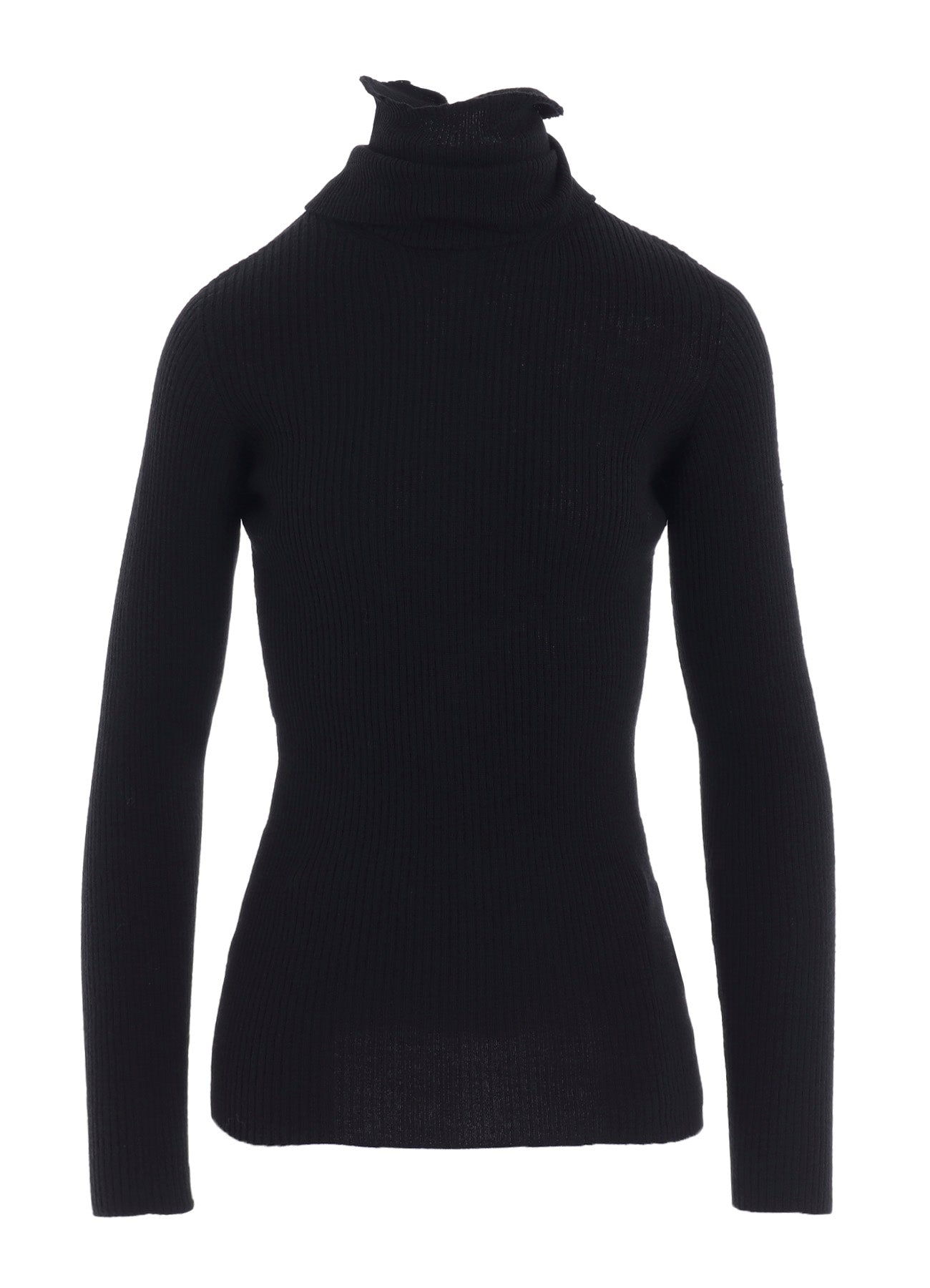 DOUBLE HIGH NECK RIB PULLOVER