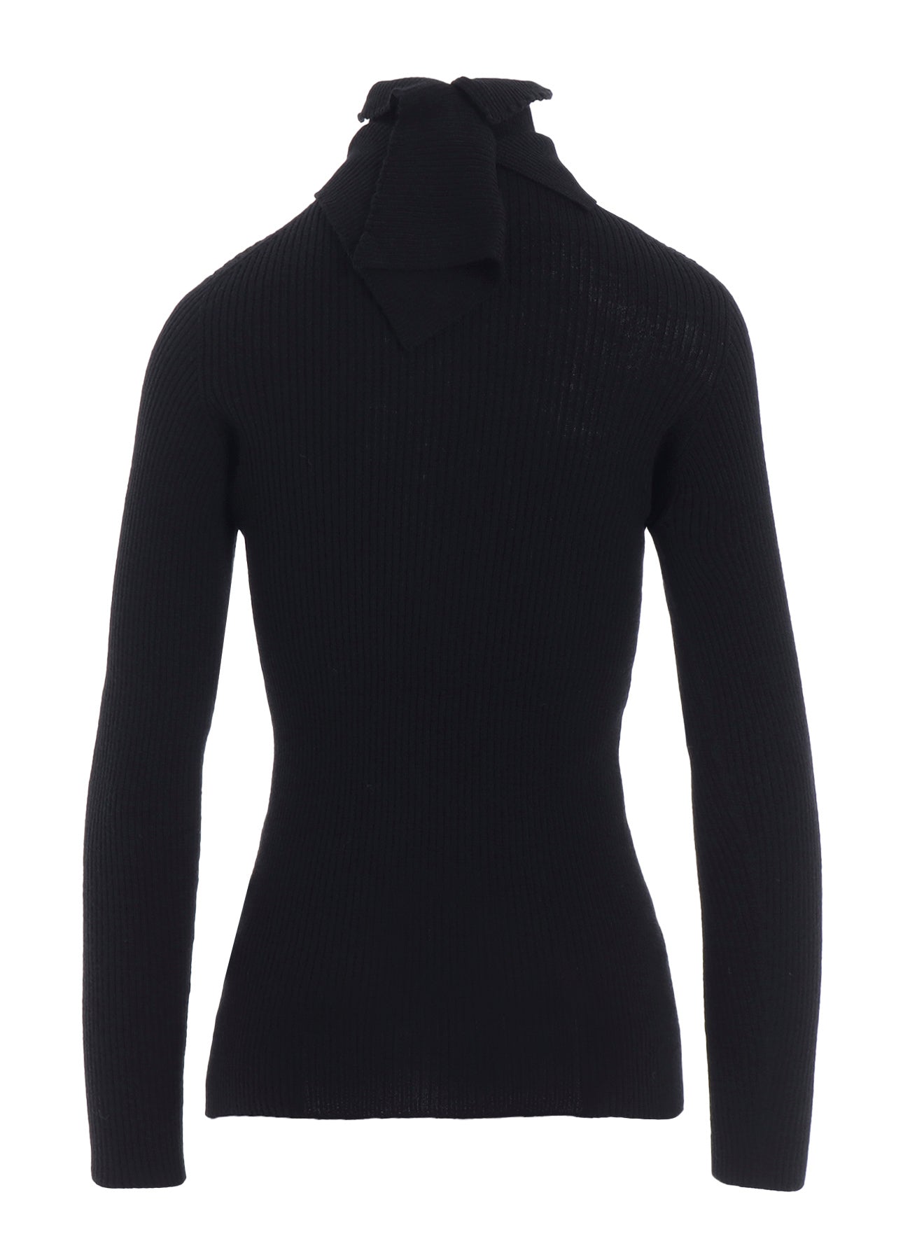 DOUBLE HIGH NECK RIB PULLOVER