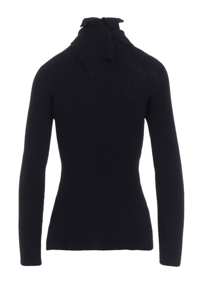 DOUBLE HIGH NECK RIB PULLOVER