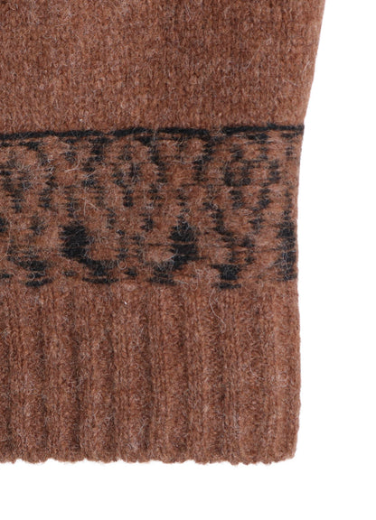 NORDIC DESIGN HIGH NECK KNIT PULLOVER
