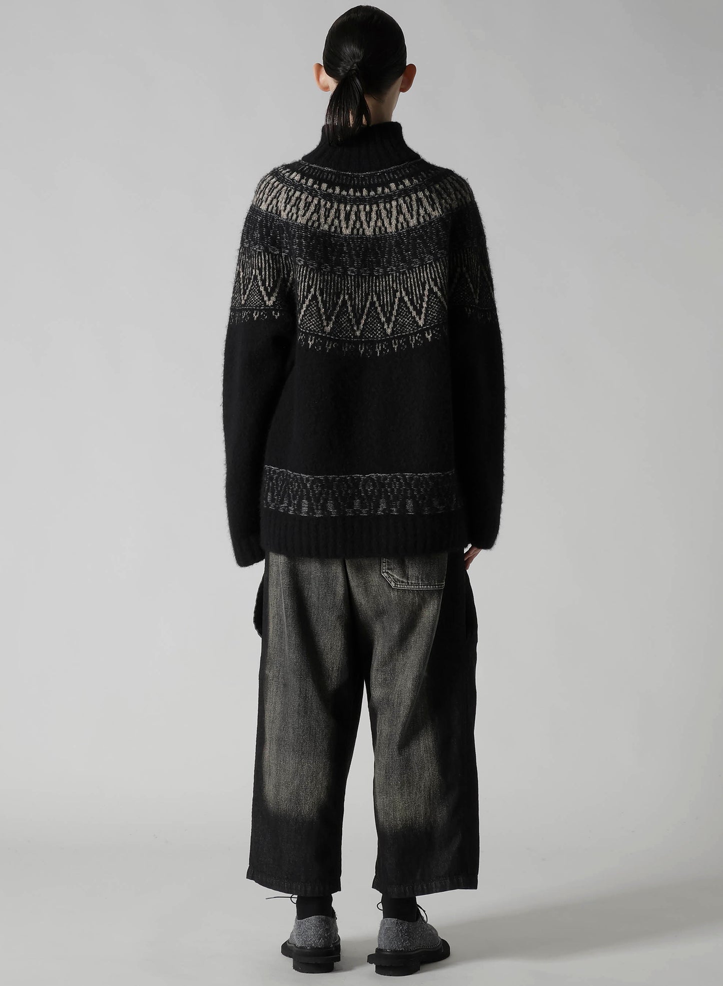 NORDIC DESIGN HIGH NECK KNIT PULLOVER