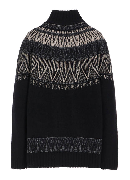 NORDIC DESIGN HIGH NECK KNIT PULLOVER