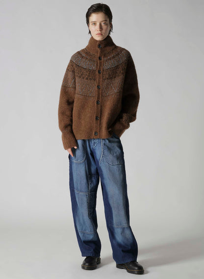 NORDIC DESIGN HIGH NECK KNIT CARDIGAN