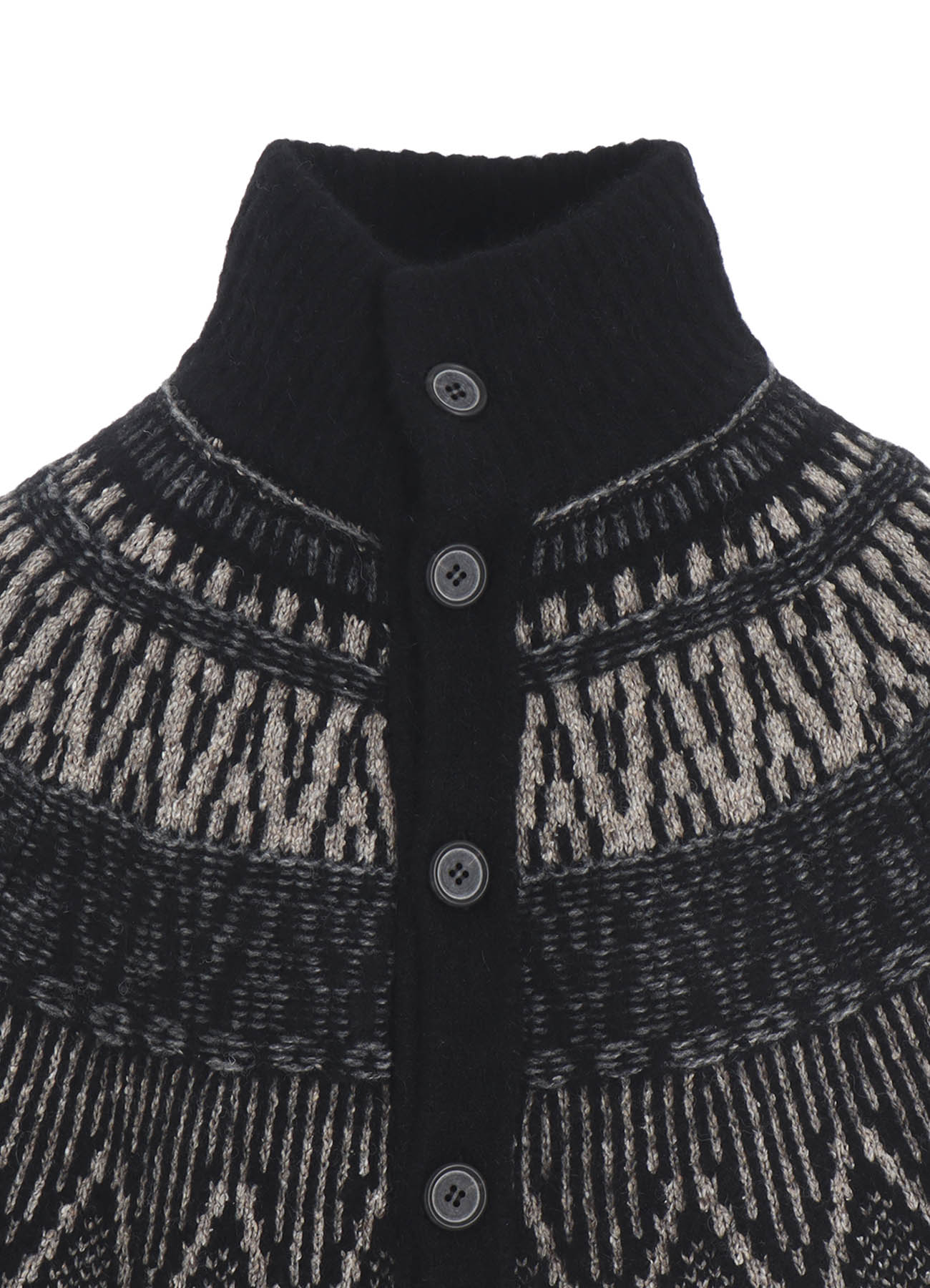 NORDIC DESIGN HIGH NECK KNIT CARDIGAN