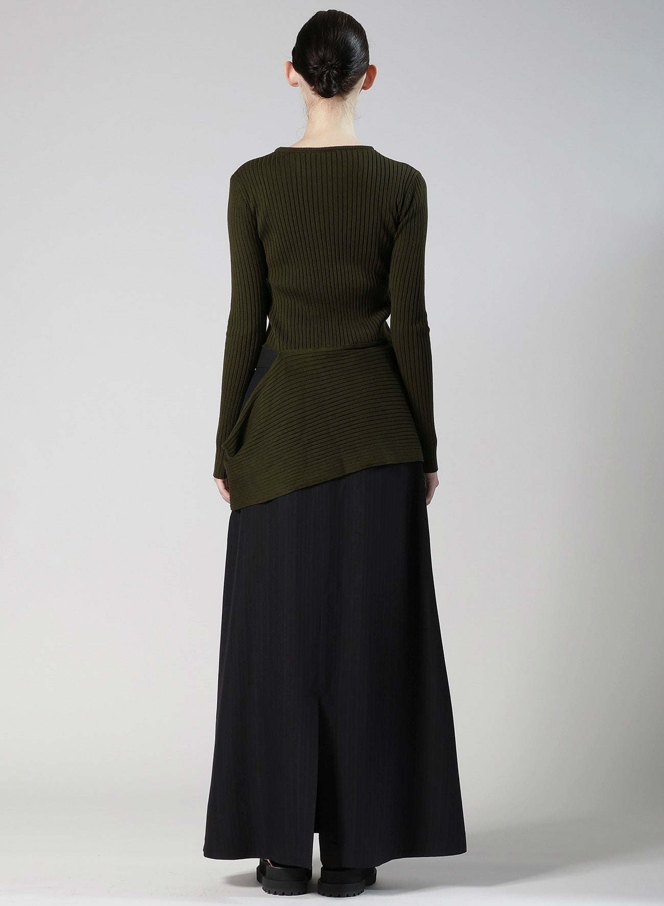 WOOL BREND PANEL KNIT