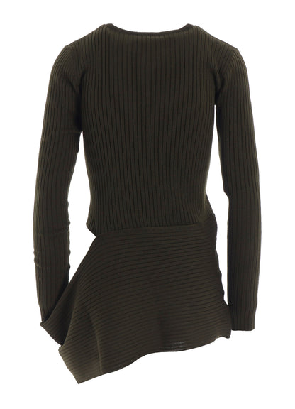 WOOL BREND PANEL KNIT