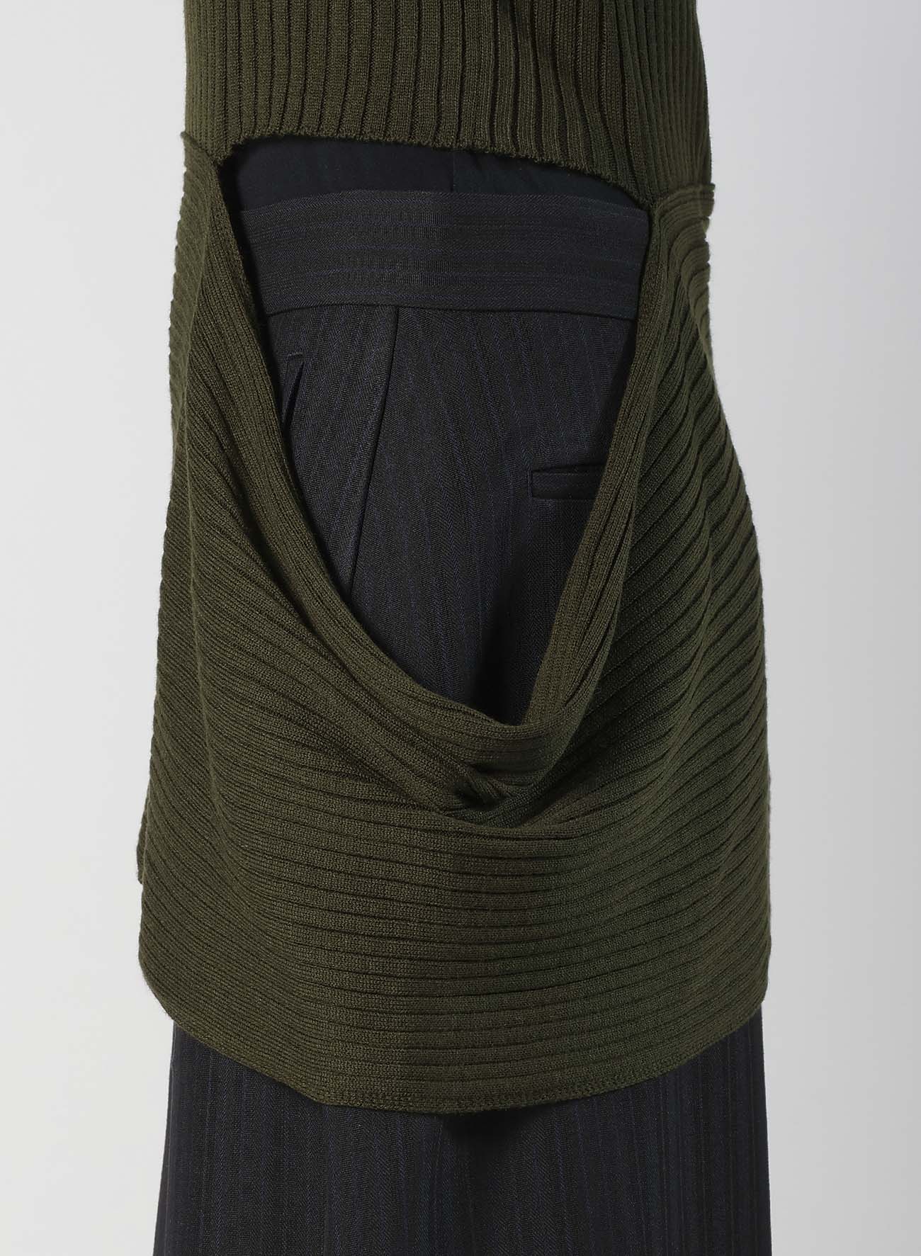 WOOL BREND PANEL KNIT
