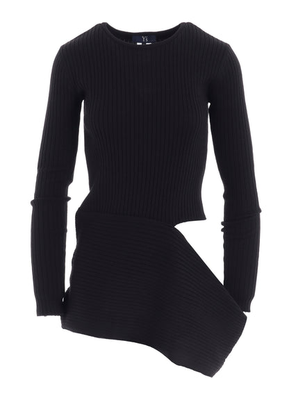 WOOL BREND PANEL KNIT