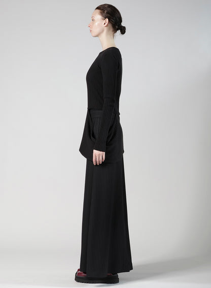 WOOL BREND PANEL KNIT