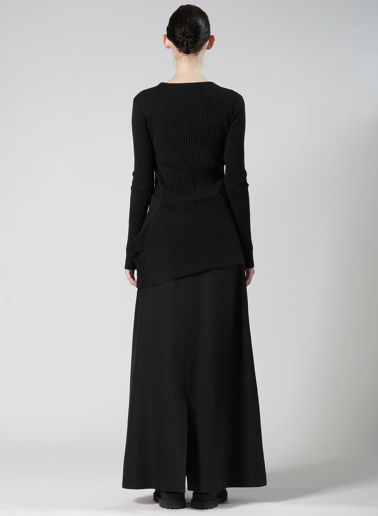 WOOL BREND PANEL KNIT