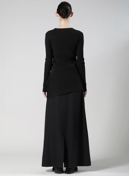 WOOL BREND PANEL KNIT