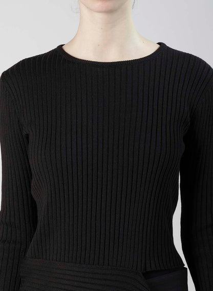 WOOL BREND PANEL KNIT