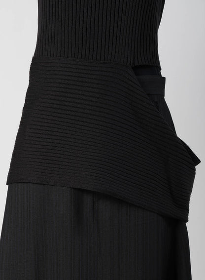 WOOL BREND PANEL KNIT