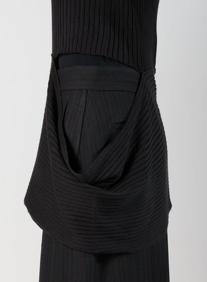 WOOL BREND PANEL KNIT