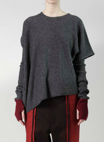 WOOL BREND ARRANGED KNIT