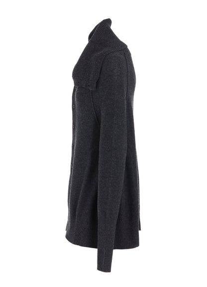WOOL BREND DRAPED CARDIGAN