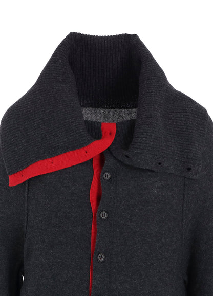 WOOL BREND DRAPED CARDIGAN