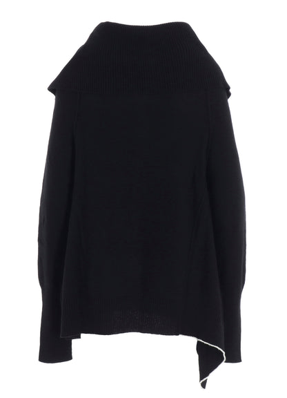WOOL BREND DRAPED CARDIGAN