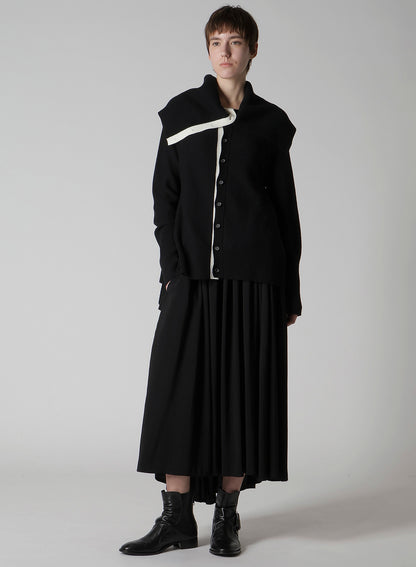 WOOL BREND DRAPED CARDIGAN