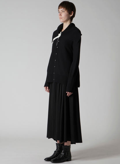 WOOL BREND DRAPED CARDIGAN