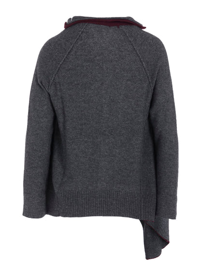 WOOL BREND DRAPED JACKET