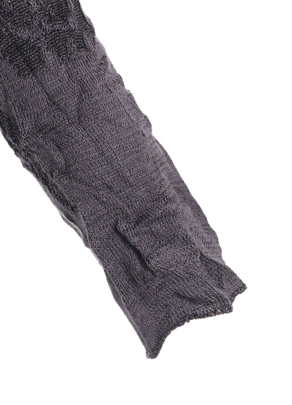 BIG FLOWER WRINKLED KNIT PULLOVER