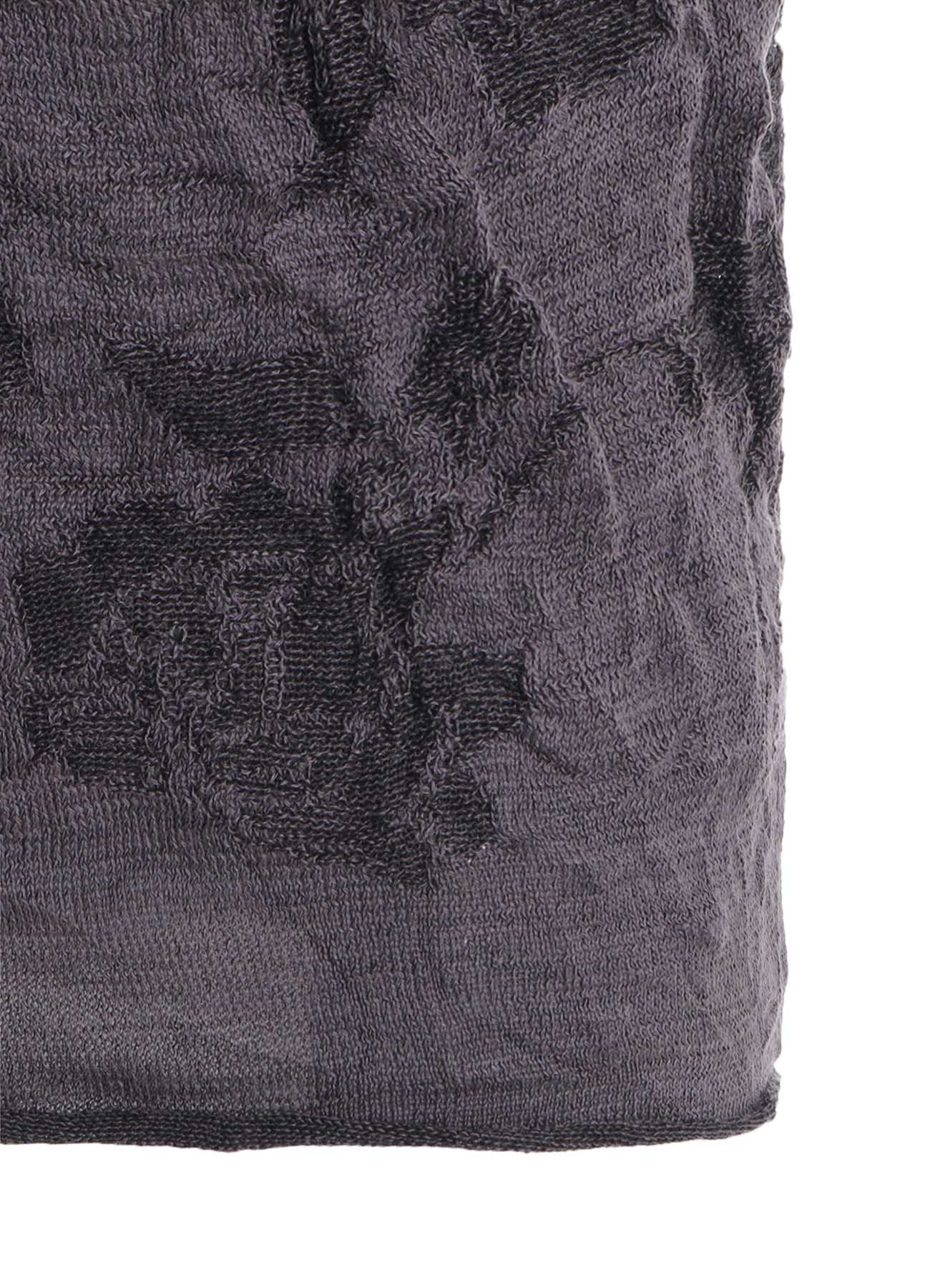 BIG FLOWER WRINKLED KNIT PULLOVER