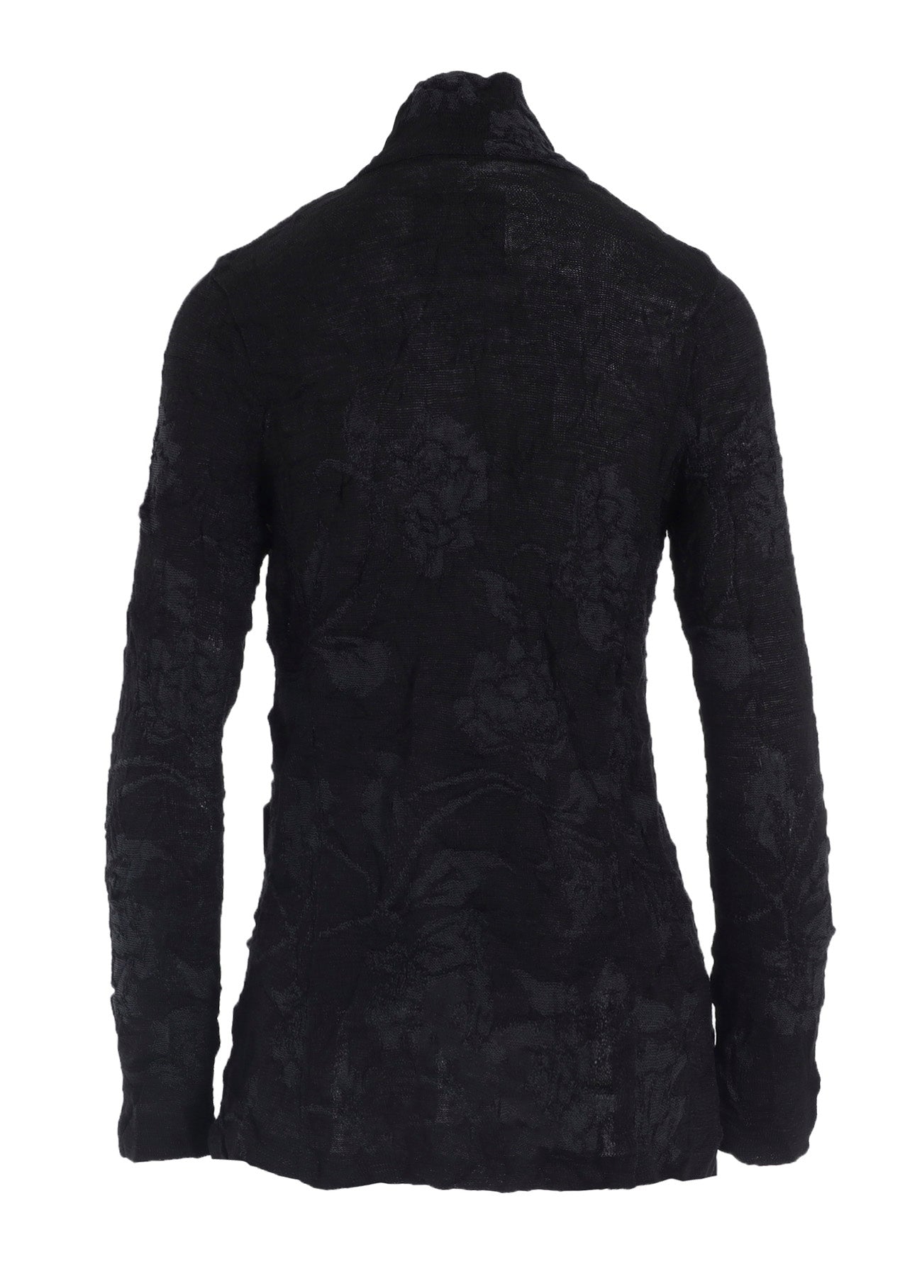 BIG FLOWER WRINKLED KNIT JACKET