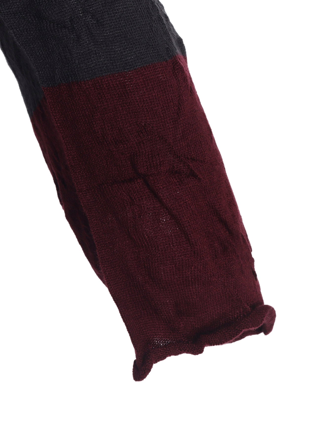 ROUND NECK WRINKLED LONG SLEEVE PULLOVER