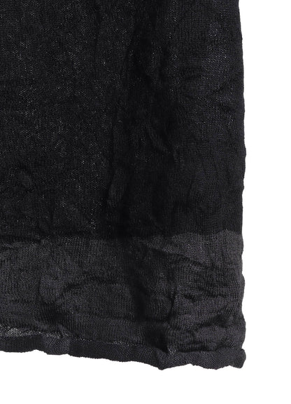 OFF NECK WRINKLED LONG SLEEVE PULLOVER
