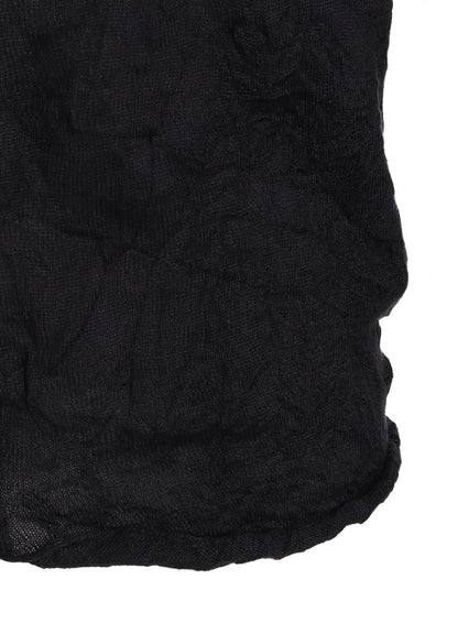 OFF NECK WRINKLED LONG SLEEVE CARDIGAN