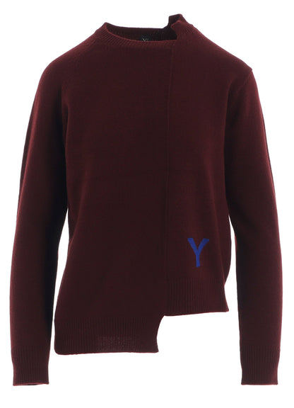 INTARSIA ASYMMETERIC PULLOVER