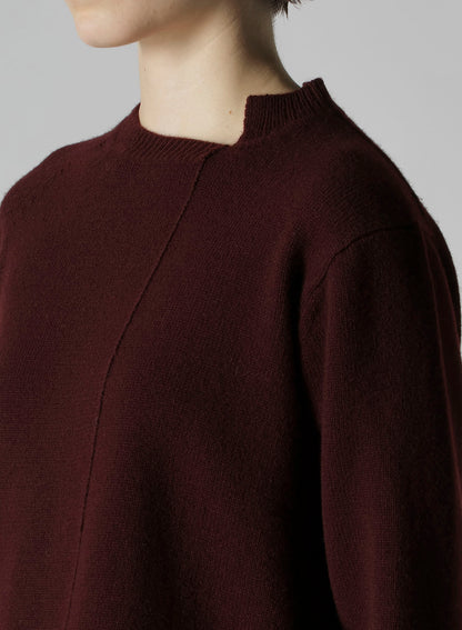INTARSIA ASYMMETERIC PULLOVER