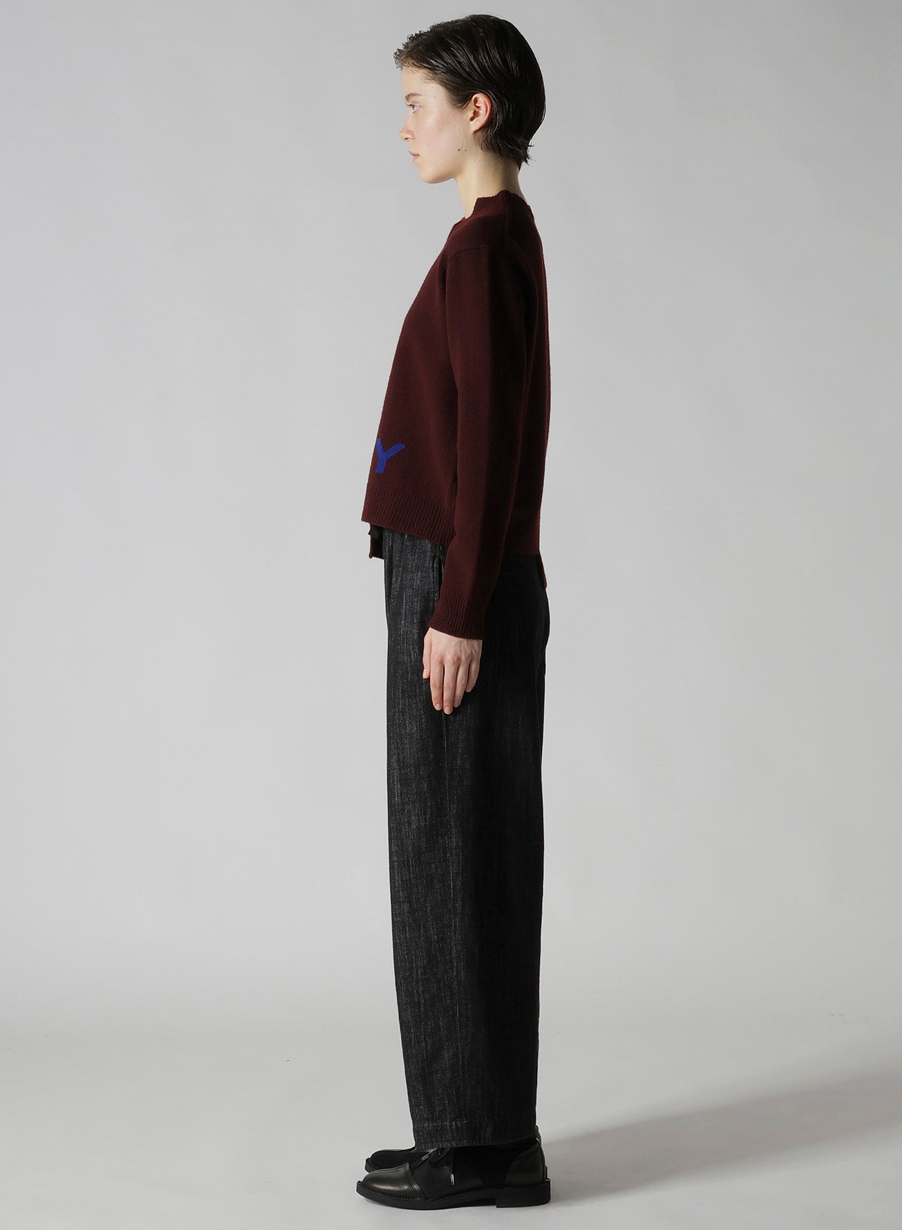 INTARSIA ASYMMETERIC PULLOVER
