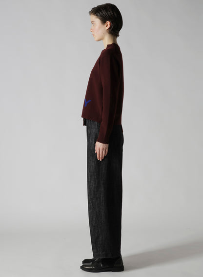 INTARSIA ASYMMETERIC PULLOVER