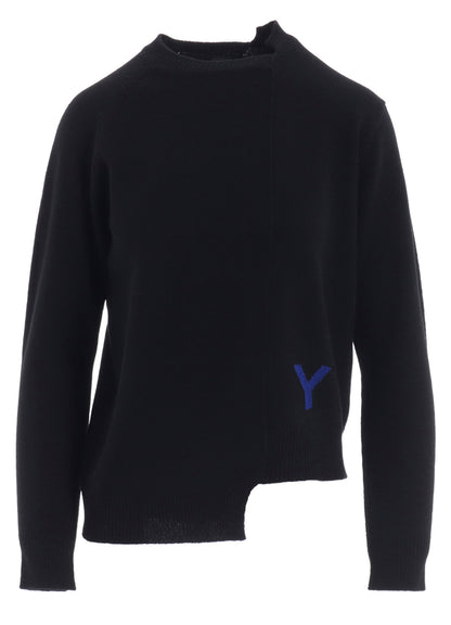 INTARSIA ASYMMETERIC PULLOVER