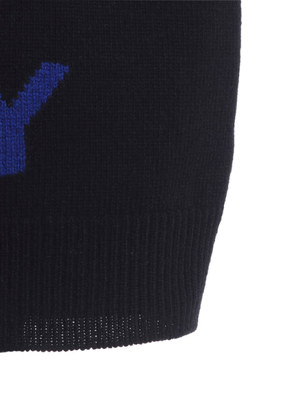 INTARSIA ASYMMETERIC PULLOVER
