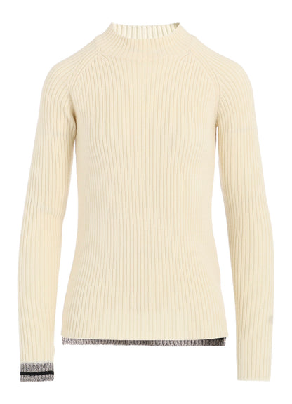 RIBBED MINI HIGH NECK PULLOVER