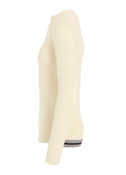 RIBBED MINI HIGH NECK PULLOVER