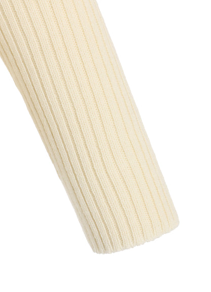 RIBBED MINI HIGH NECK PULLOVER