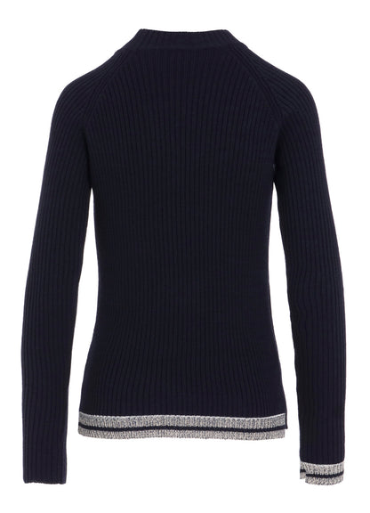 RIBBED MINI HIGH NECK PULLOVER