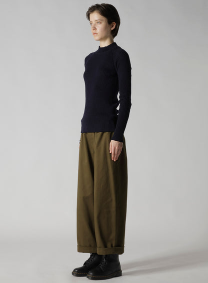 RIBBED MINI HIGH NECK PULLOVER