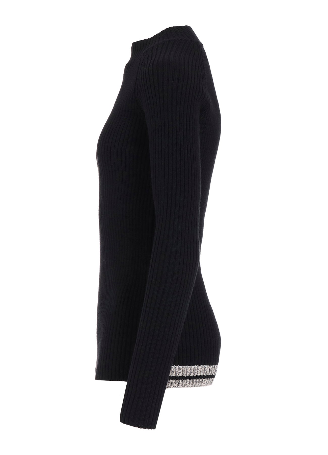RIBBED MINI HIGH NECK PULLOVER