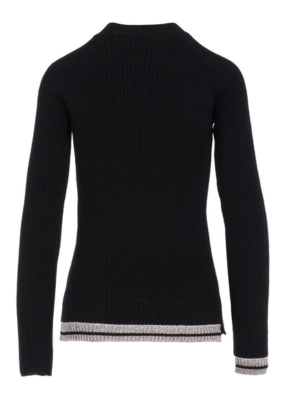 RIBBED MINI HIGH NECK PULLOVER