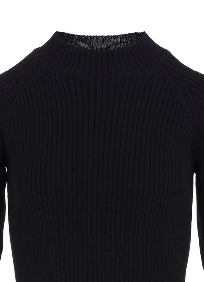 RIBBED MINI HIGH NECK PULLOVER
