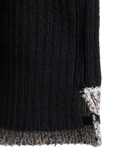 RIBBED MINI HIGH NECK PULLOVER